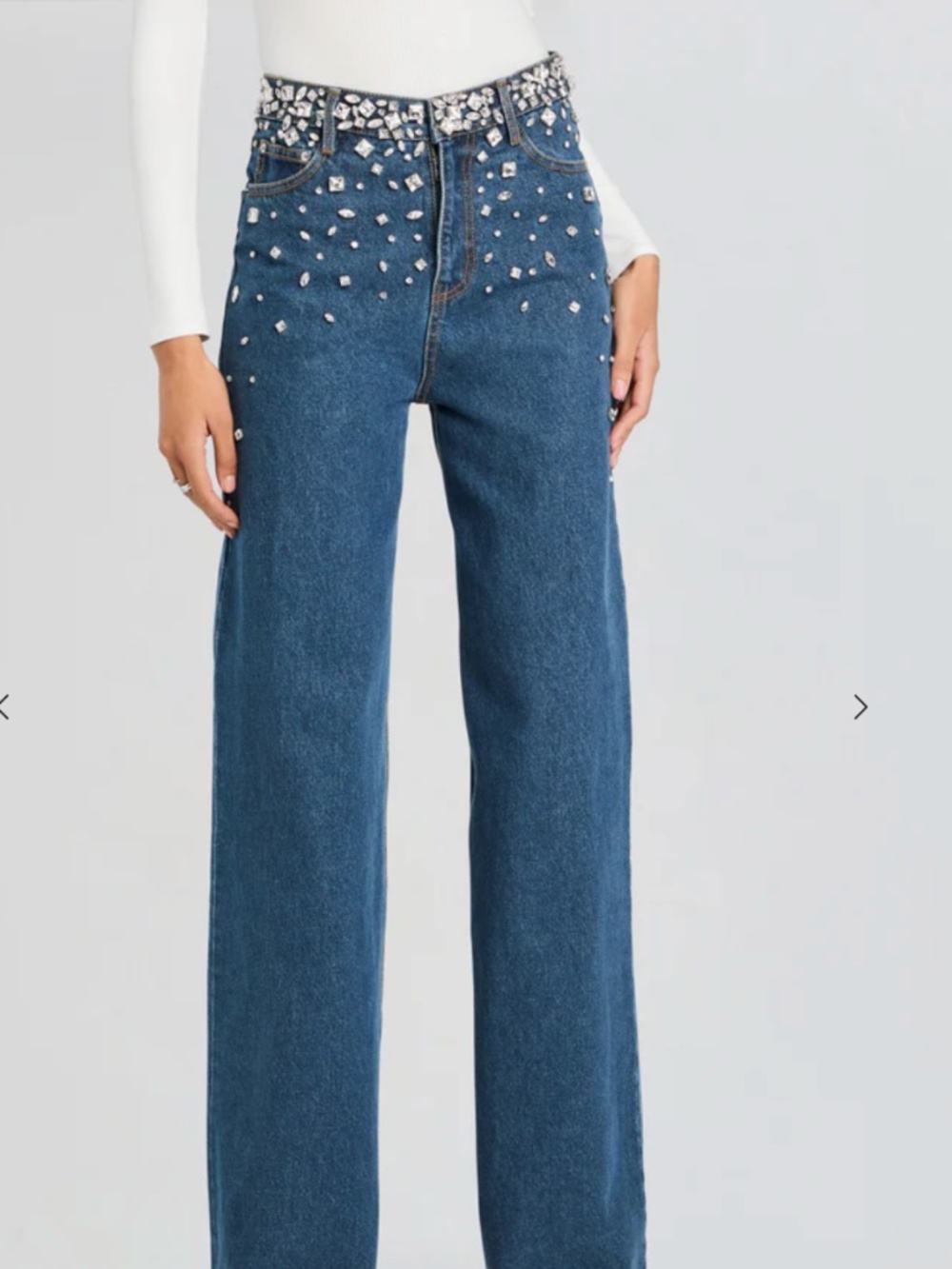 NWOT Retrofête Jenna Crystal Jean | Size: US 28 - Picture 2 of 4